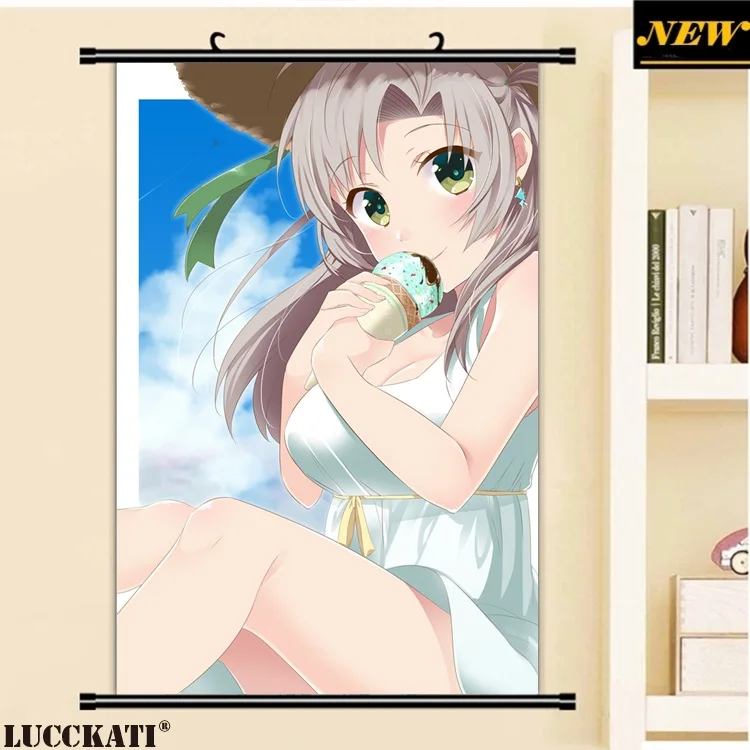 Anime Kantai Collection Yuudachi Azur Lane Silk poster wallpaper 24 X 13 inches