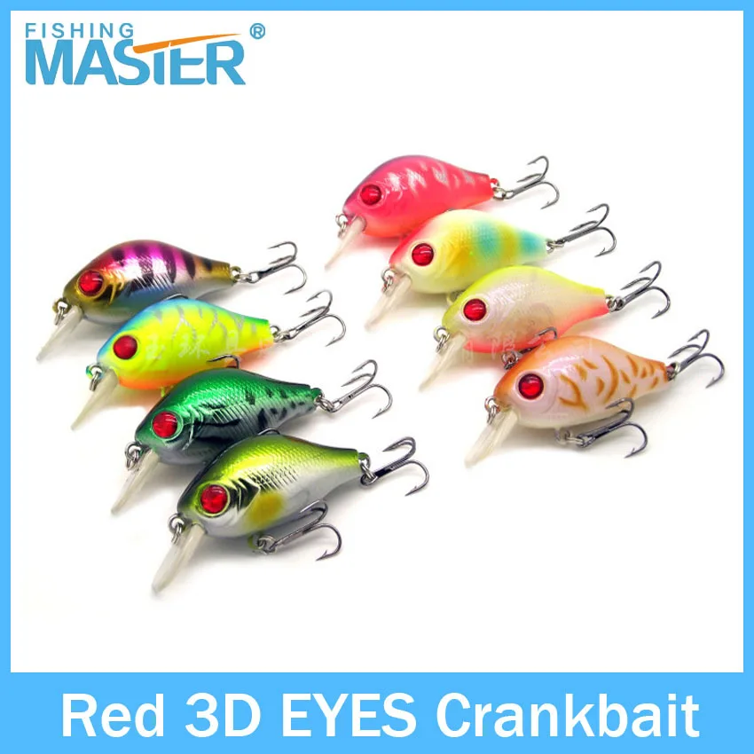 Free Shipping 4 pieceslot 60mm 8g Fishing Lures Minnow Crankbait Crank Bait Bass Tackle Treble Hook Fishing tackle