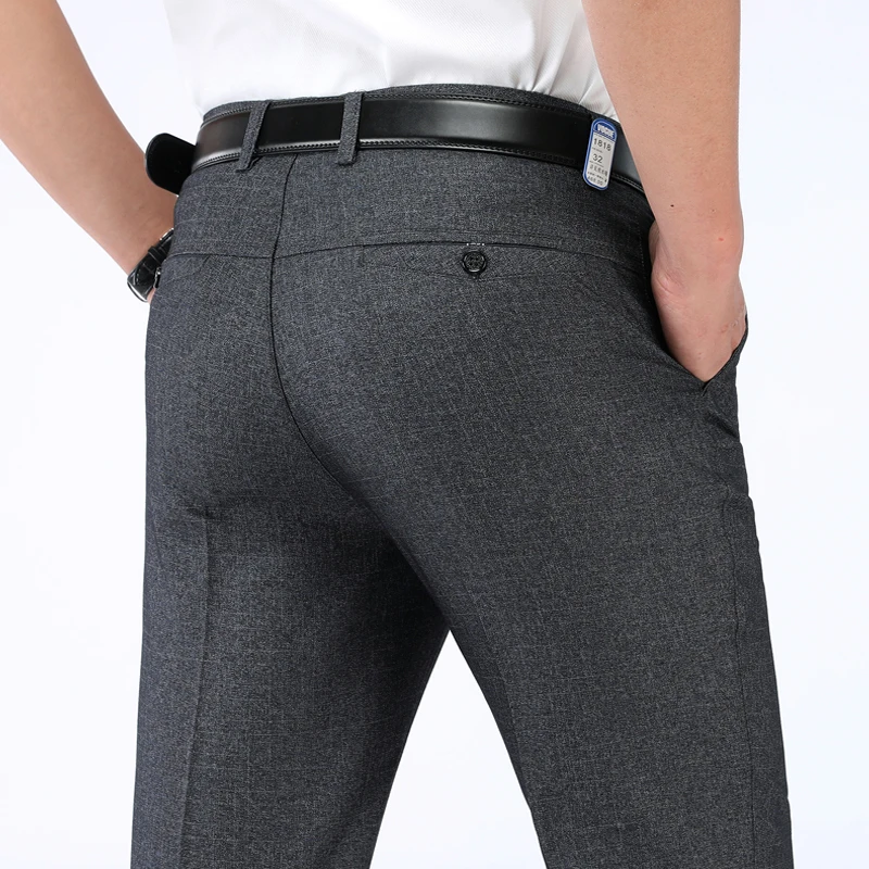 

Summer Thin Business Men Suit Pants Brand Clothing Straight Loose Men's Casual Pants for Men Classic Pants Anti Wrinkle Trousers