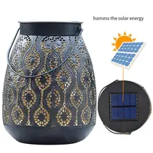 1,2 в солнечное освещение для наружного использования питание светодиодная Подвесная лампа садовый сад двора газон украшение лампа теплый белый Солнечный садовый свет