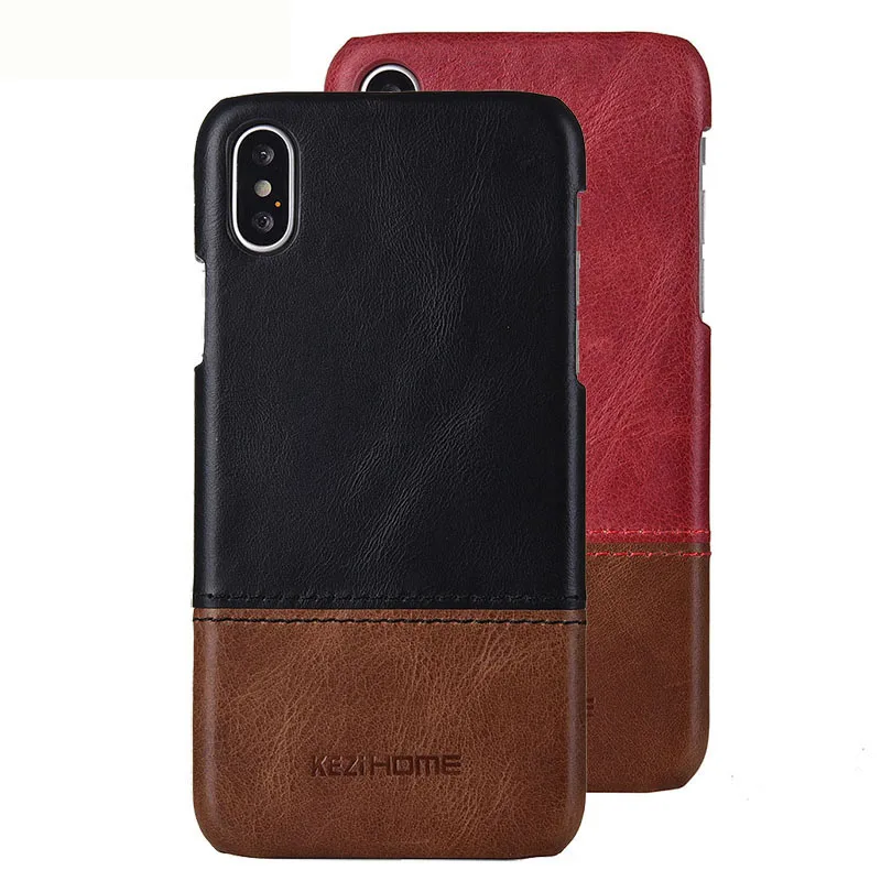 

Business Style Genuine Real Leather Back Cover Case for iPhone X XR XS Max Case Shockproof Coque for iPhone 6 6S 7 8 Plus Shell