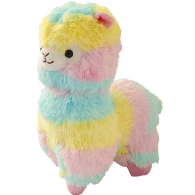

20cm Soft Cotton Rainbow Alpaca Stuffed Plush Toy Doll Rainbow Horse Lama Animals Toys For Children Birthday Christmas Gifts