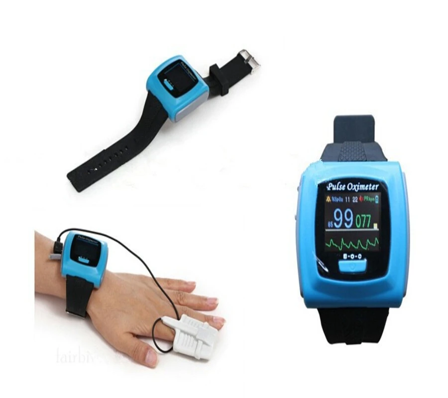 Wrist watch pulse oximeter CMS50F heart rate monitor with software USB