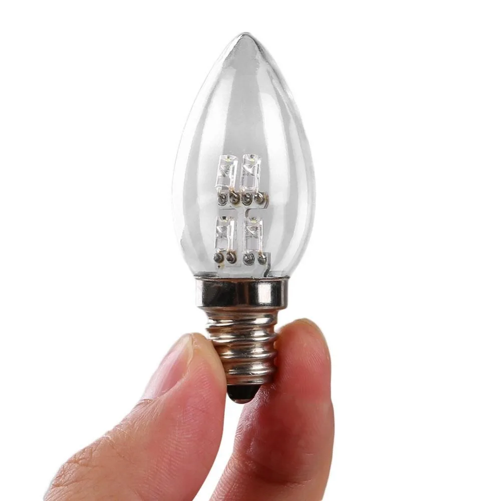 

E12 LED 0.5W Candle Light Bulb Lamp DC 220V 80LM White/Warm White Lighting Color