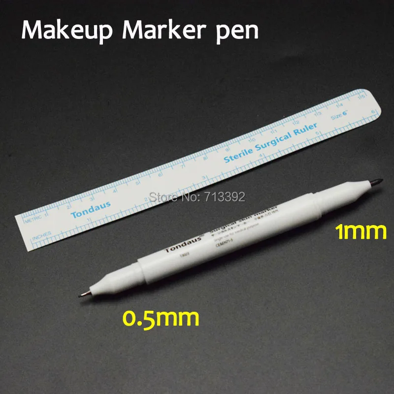 

30PCS Disposable Sterilized Waterproof Skin Munsu Positioning Marker Pens With Ruler