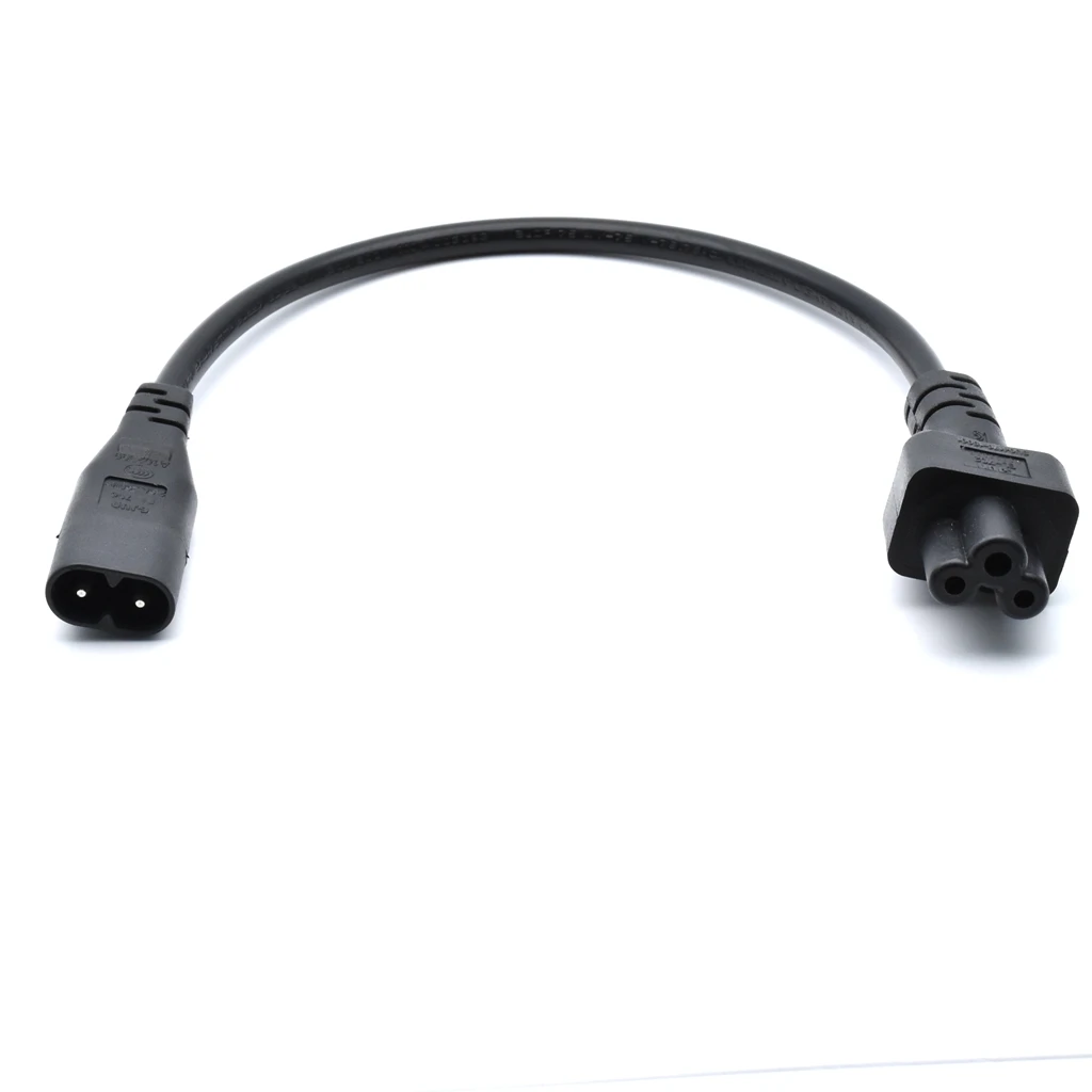 

C5-C8 Extension Cord,IEC 320 C5 Female to C8 Male Adapter, IEC C8 to C5 Adapter Short Cable About 30CM,1ft