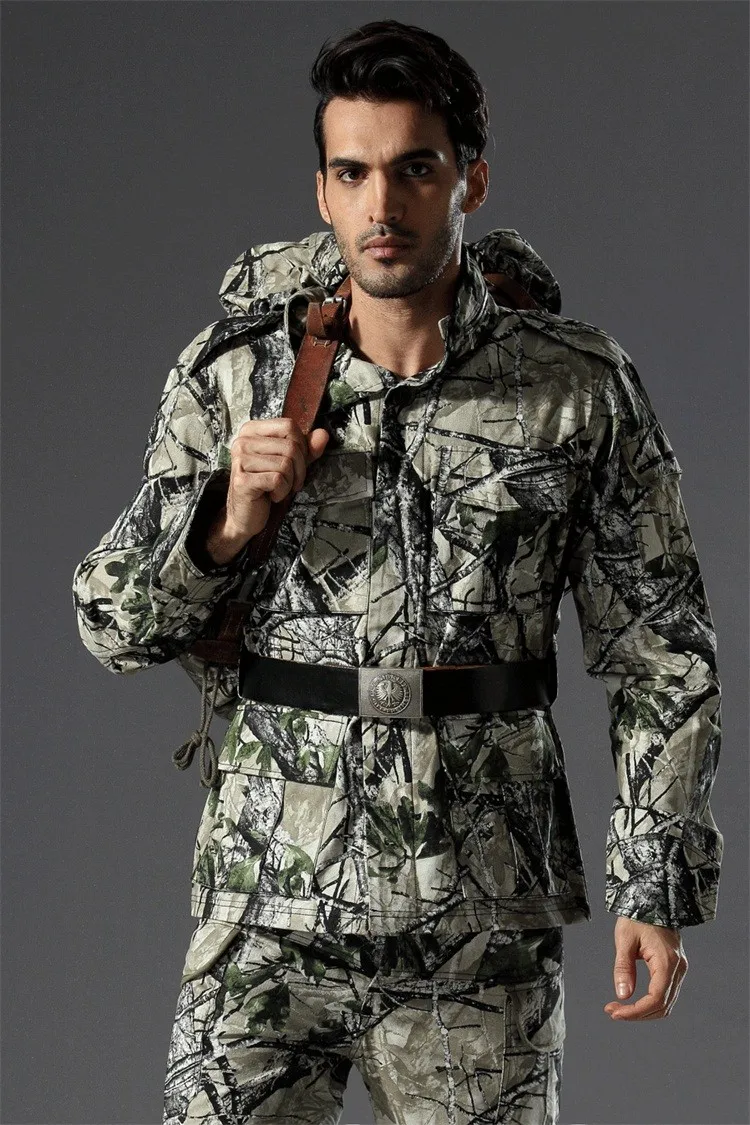 

Meadow Terrain Camo Hunting Jacket Bionic Tactical Camouflage Hunting Jackets Outdoor Hunting Outwear