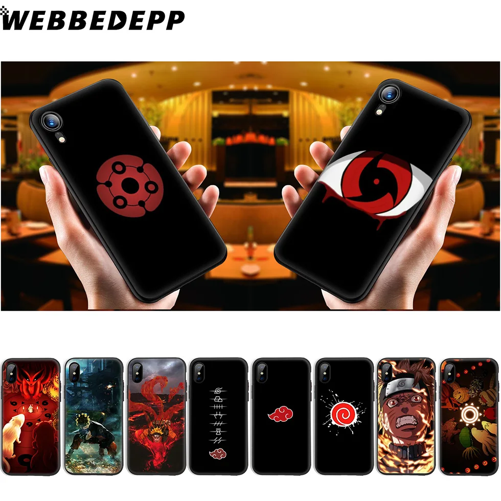 WEBBEDEPP аниме Наруто Логотип Мягкий силиконовый чехол для iPhone 11 Pro Xr Xs Max X или 10 8 7 6 6S