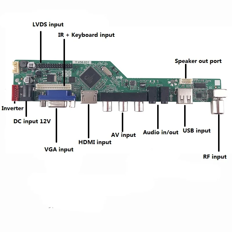 TV56 Controller driver Board for LM170E01 30pin AV TV card PANEL Screen monitor kit LCD 1280×1024 17