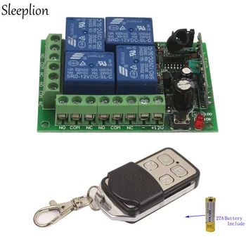 

Sleeplion 12V 10A 4CH Remote Control Switch Universal Digital Remote Control Switch 433/315MHz 12V 4CH Transmitter Receiver