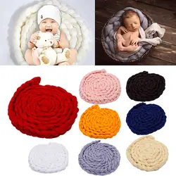 Реквизит для фотосъемки новорожденных покрывало для фото ребенок позирует Вязание шерстяные одеяла