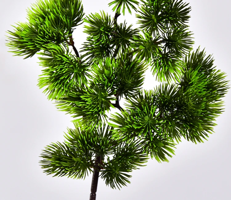 7 вид сосны ветка Искусственный пластик Pinaster кипарисы осень Рождество Декор зелень Цветочная композиция листья венок лист
