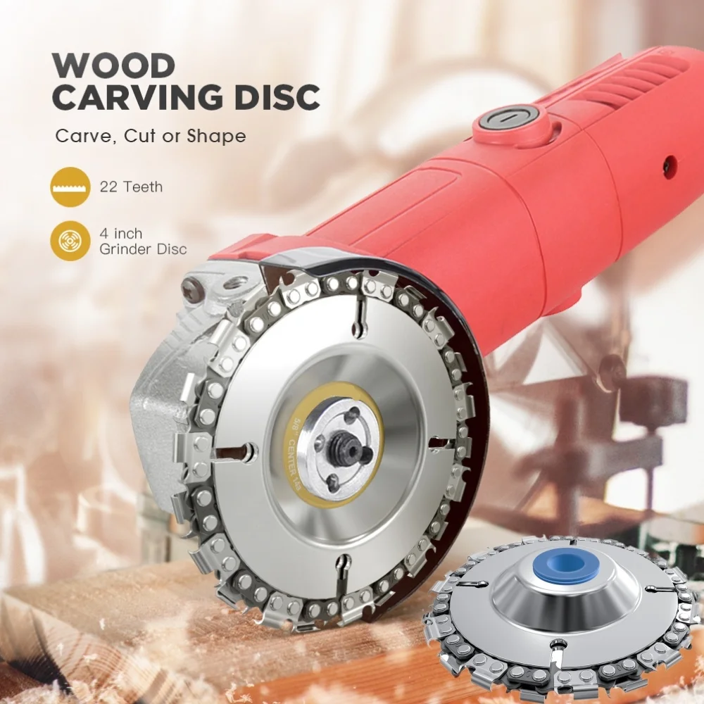 

4 Inch Grinder Chain Disc 22 Tooth Wood Carving For 100/115 Angle