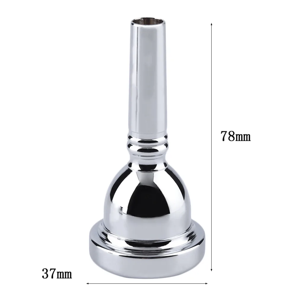 Хорошая сделка стильный и прочный никелированный медный 12C альт мундштук для тромбона маленький хвостовик
