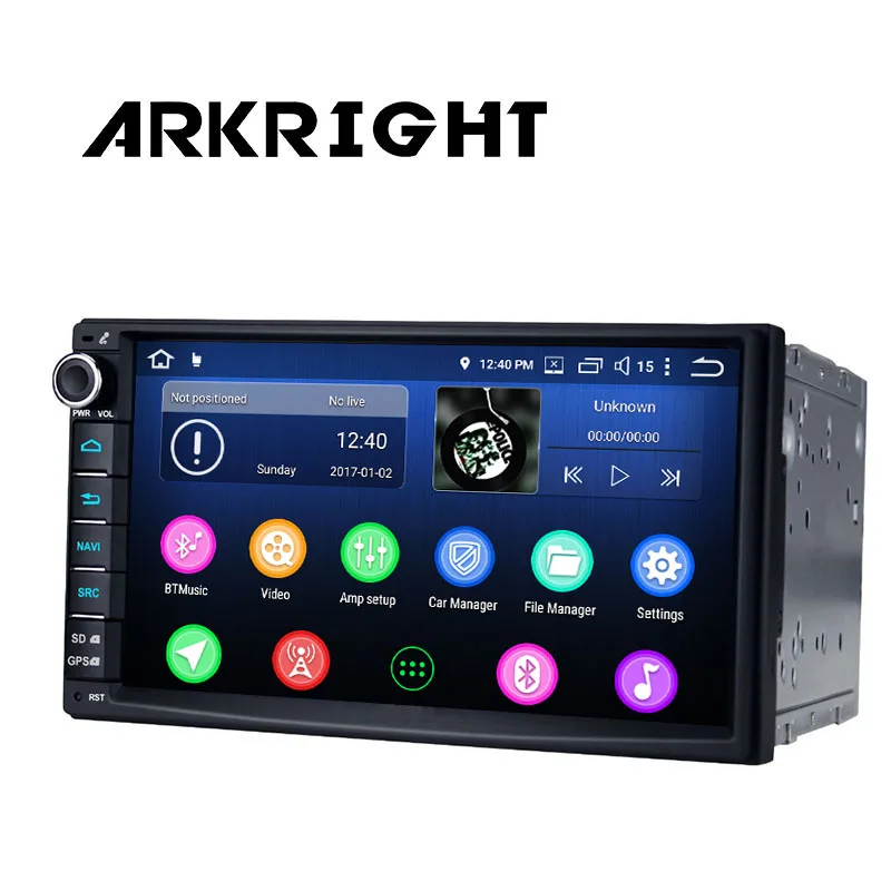 Best ARKRIGHT 7" Android 8.1 4GB 64GB Universal Car Radio Audio Stereo HD GPS Navigation Head Unit DVR OBD Multimedia Player DSP 4G 3