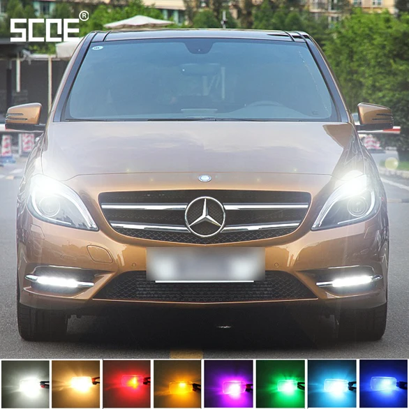 

SCOE Error Free 2X 12SMD High Quality LED Front Side Marker Light Bulb Lamp Source For Mercedes Benz B-Class W245 W246 2005+