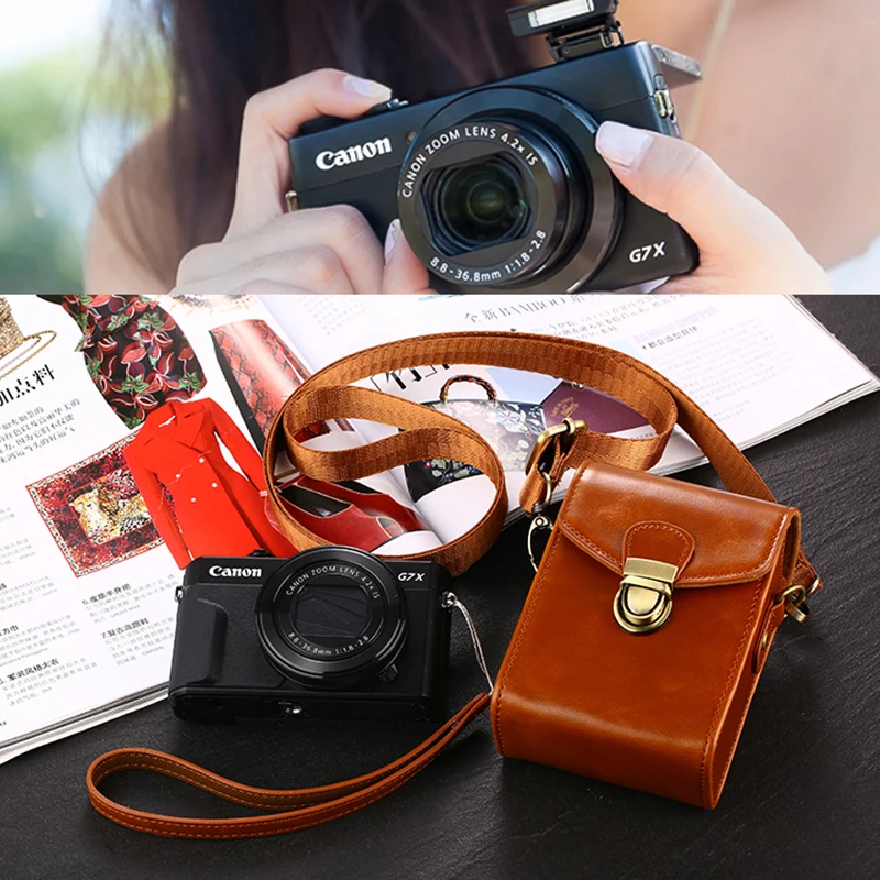 Чехол из искусственной кожи высокого качества для камеры Canon G9X G7X Mark ii SX730 SX720 SX710