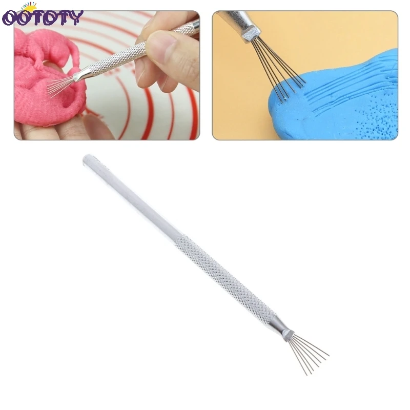 

7 pin Clay Sculpture Poke Needle Steel Wire Brush Metal Modelling DIY Tools