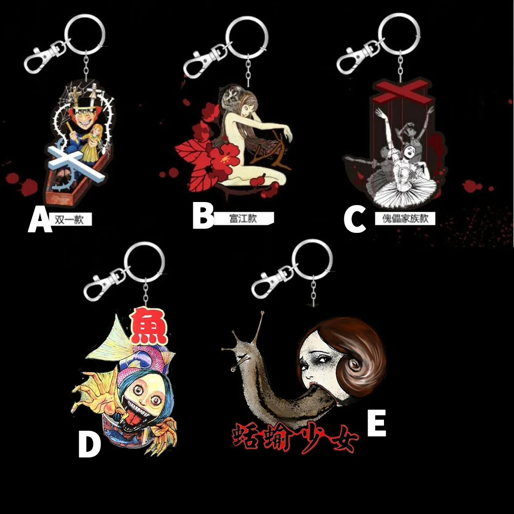 

Gothic Dark Horror Junji Ito Collection Tomie Keychains Straps Keyring Figures