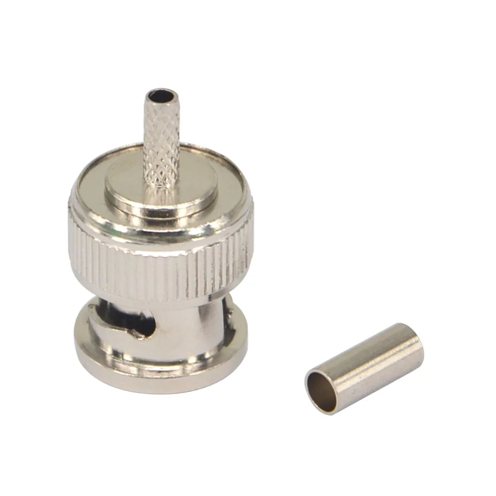 BNC штекер RF разъем обжимной для RG174 RG316 LMR100 кабель|connector brass|connector crimpconnector plug |