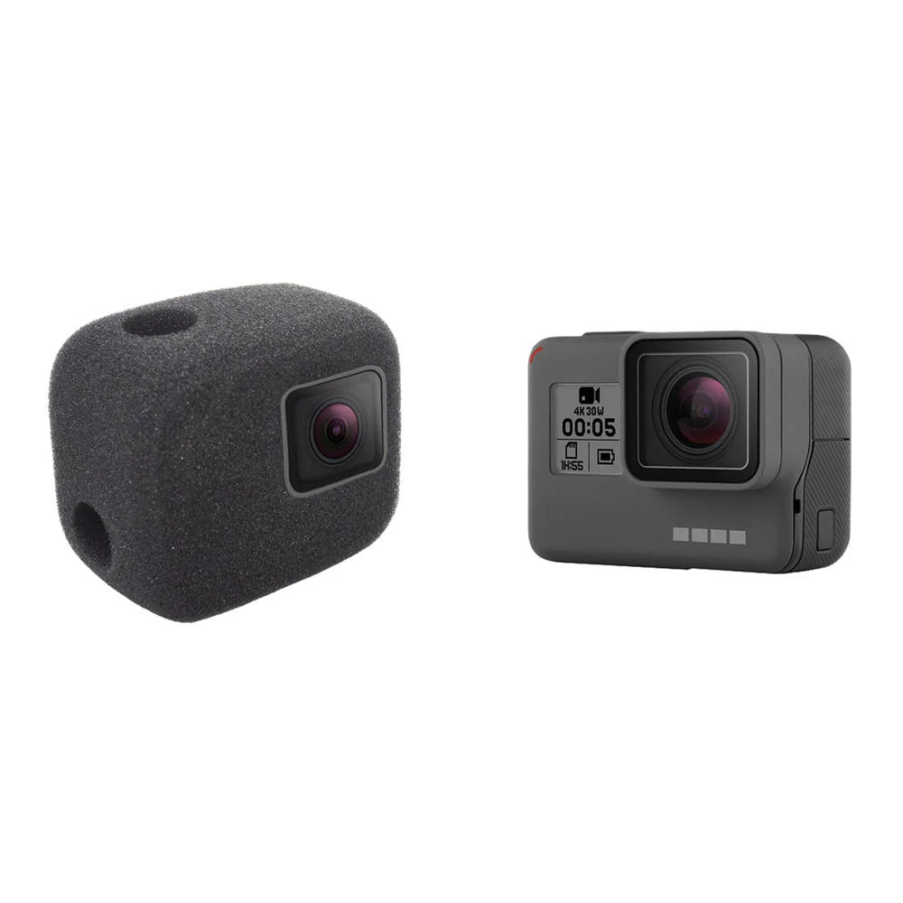 2pack Noise-reducing Foam Sponge Windproof casing for GoPro Hero 5 6 7 Black Camera FitHom Foam Windshield reducing Wind Noise for Optimal Recording