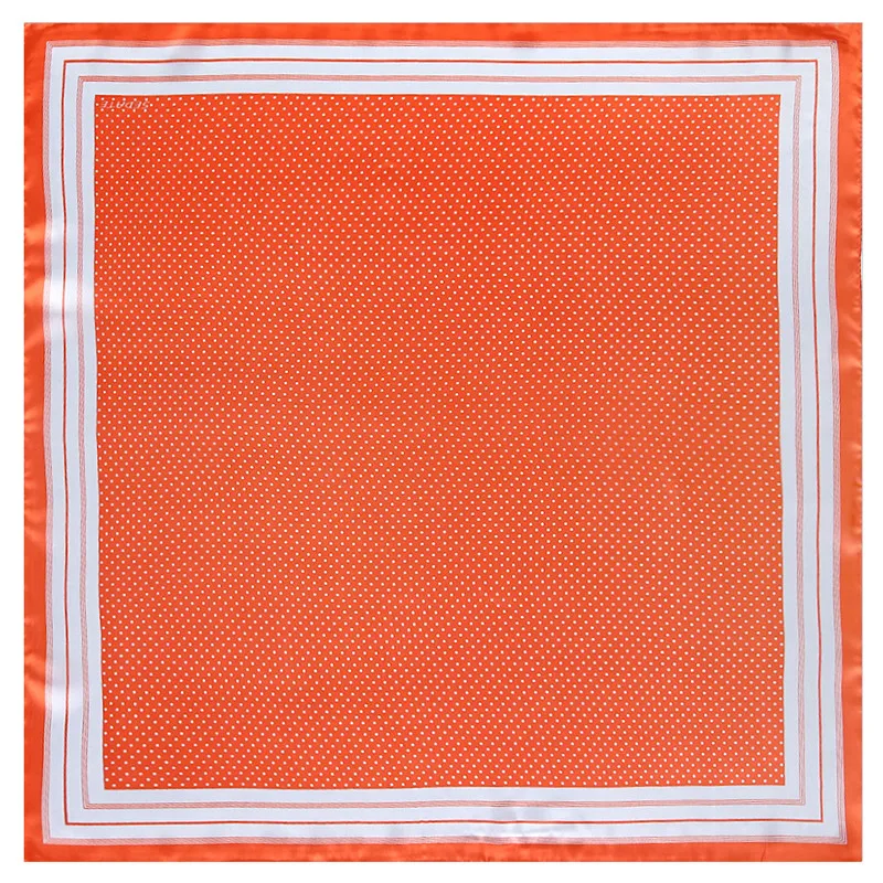 

POBING Silk Scarf Women Dot Print Silk Foulards Female Neckerchief Small Bandana Square Scarves Lady Hijab Accessories 60*60CM