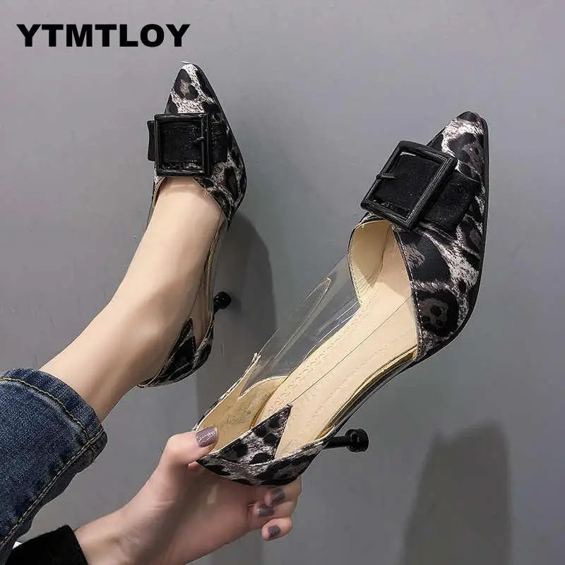 Г., новые женские леопардовые туфли-лодочки из ПВХ летние модные пикантные Свадебные вечерние туфли с острым носком женские босоножки женская обувь на высоком каблуке - Цвет: Gray
