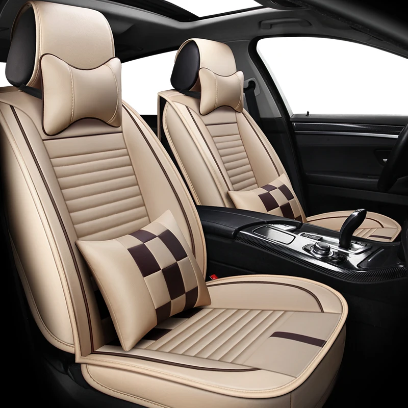 (Front+Rear)Leather Automobiles car seat cover fit kia ceed kia rio 3