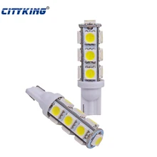 100 шт. автомобиль T10 13SMD 5050 светодиодный световой индикатор Авто W5W 196 t10 13 светодиодный W5W 168 клин инструменты для дверцы боковая лампа