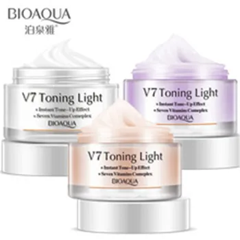 

Bioaqua Lazy Cream V7 Toning Light Whitening Oil-Control Moisturizing Brighten Skin Color 50ml Concealer Nude Makeup Face Cream