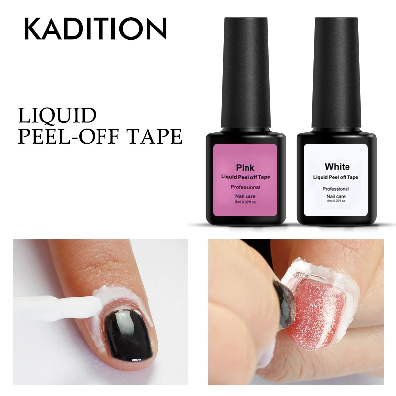 KADITION 8ML Easy Clean Base Coat Care Polish Peel off Liquid UV Nail