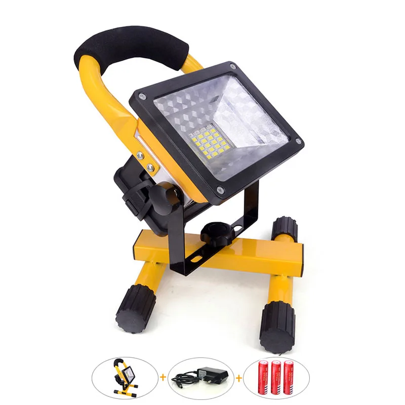 Projecteur LED 30 W avec batterie Rechargeable 2400Lm sans fil Portable