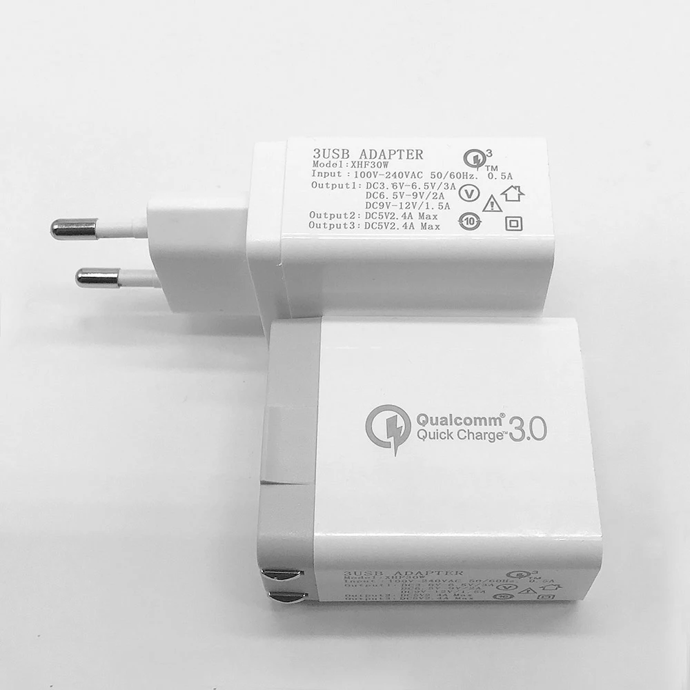 Quick Charge 3.0 3 Ports USB QC 3.0 Travel Fast Charger For iPhone 8 7 6S Plus Samsung S8 7 S6 Edge Note 5 XiaoMi Mi5S HTC 10 A9 (2)