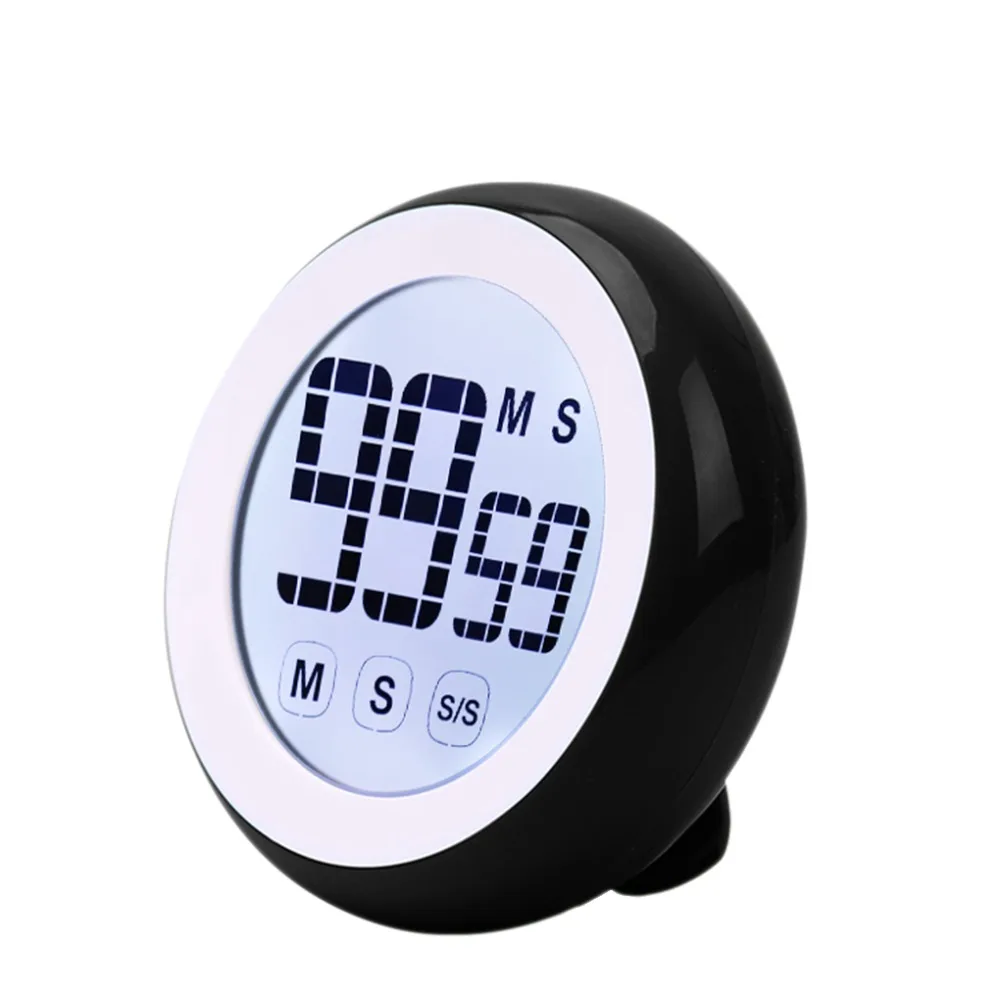 LCD Digital Touch Screen Kitchen Timer Countdown Count UP Tool Round Magnetic Cooking Study Electronic Timer LCD Digital Touch Screen Kitchen Timer Countdown Count UP Tool Round Magnetic Cooking Study Electronic Timer