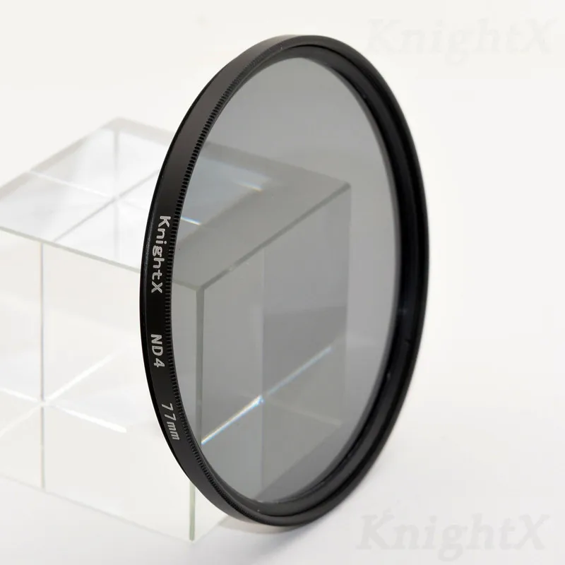 Цветной фильтр KnightX nd для sony nikon canon camaras filtros fujifilm lens obiettivi d700 alpha d3400 eos 500d светильник 52 мм 58 мм - Цвет: ND4