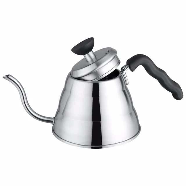 1L Stainless Steel Gooseneck Coffee Pot Pour Over Coffee Kettle Long