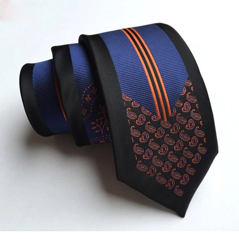 RBOCOTT Mens Fashion Skinny Tie 6cm Floral Dot And Striped Necktie Casual Style Slim Ties For Party Gravatas Corbatas Neck tie