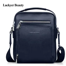 LUCKYER BEAUTY Genuine Leather Designer Men s Shoulder Bag Luxury Bags Crossbody Bags For Men Casual