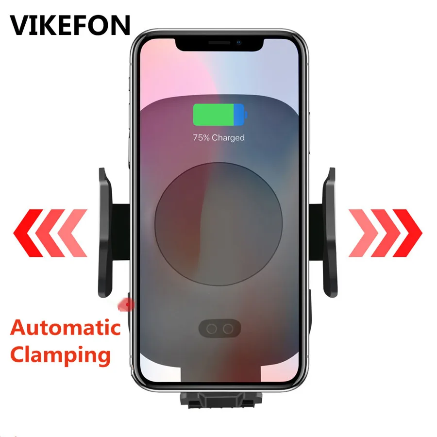 Qi автомобильное беспроводное зарядное устройство для iPhone Xs Max Xr X Samsung S10 S9