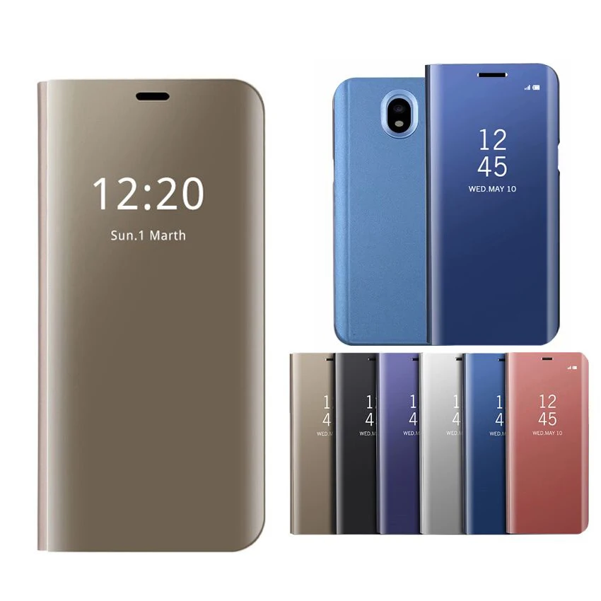 

GalaxyJ7 2017 J7 Pro Case Smart View Mirror Case For Samsung Galaxy J3 J5 J7 (2017) Stand Flip Cover funda