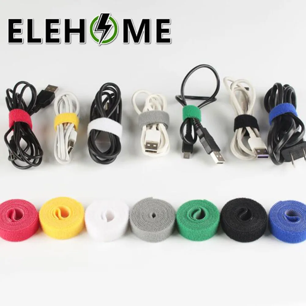 10mm*5m Cable Ties Computer Data Cable Strap Network Nylon Cable Tie Colorful Hook and Loop Cable Tie XF30