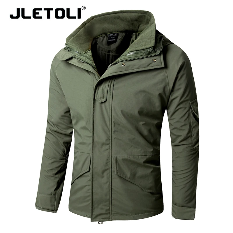 JLETOLI Double Layer Winter Heated Jacket Hunting Clothes Tactical
