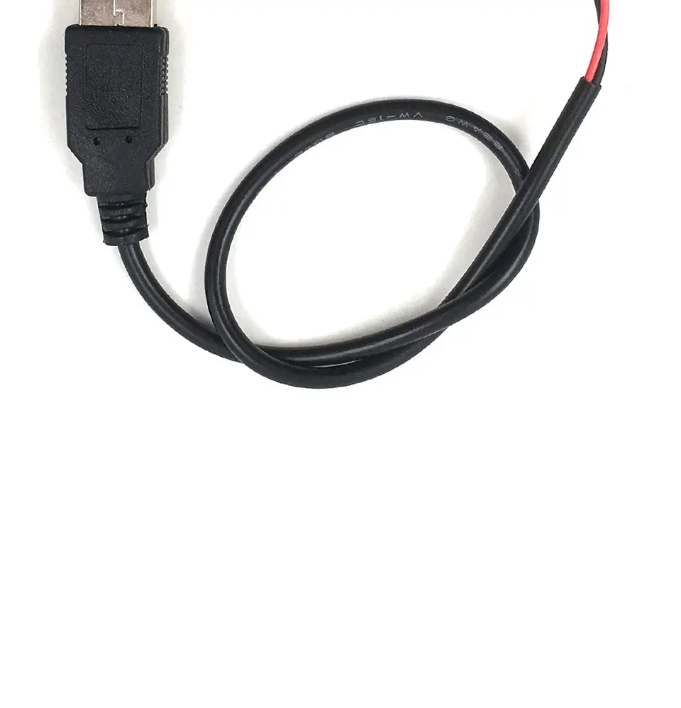 5 шт. USB разъем адаптера с проводом 32 см для светодиодных лент светодиодный шнур DIY 5 В DC разъем USB 2,0 разъем проводки