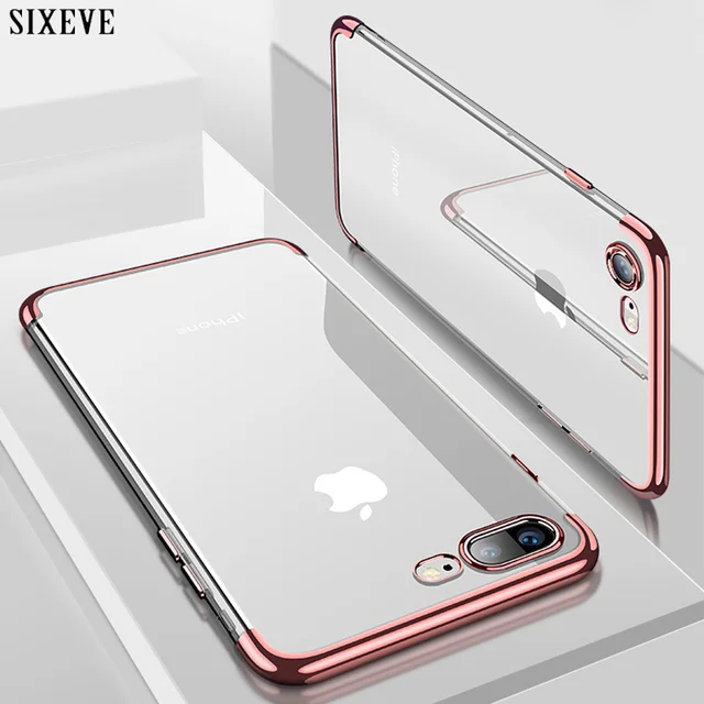 SIXEVE Silicon Clear Soft Case for iPhone X 10 XS Max XR iPhone 6S 6 s 6Plus 6SPlus iPhone 7 8 7Plus 8Plus Phone Cover Casing