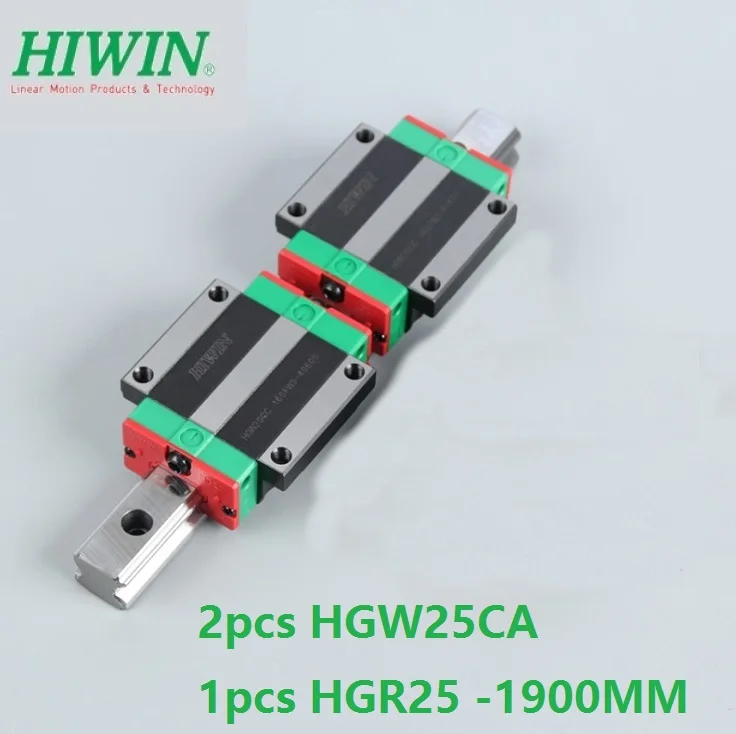 

1pcs 100% original Hiwin linear guide rail HGR25 -L 1900mm + 2pcs HGW25CA HGW25CC flange block carriage cnc router