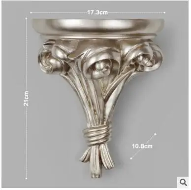 Европейская домашняя декоративная настенная полимерная полка, ваза, 3D настенная стойка, держатель для гостиной, Фреска, декор для ванной комнаты, полка для хранения - Цвет: 5