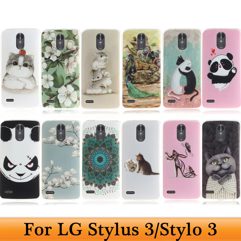 Для LG Stylus 3 Чехол Stylos рисунок милый с изображением из мультфильма Lucky Cat резиновые