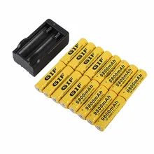 16 шт. 18650 литий-ионная батарея 3,7 в аккумуляторные батареи с зарядкой батареи для светодиодный фонарик