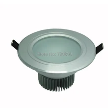 10 шт./лот 7 Вт светодиодный матовый потолочный светильник полированный серебряный встраиваемый потолочный светильник 85-265 в