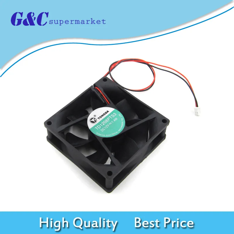 

80mm fan cooler 2Pin 12V Computer PC CPU Fan Silent Blade PC CPU Cooling Fan Black